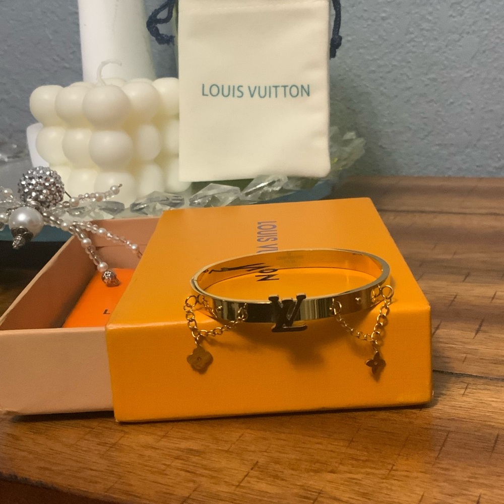 Louis Vuitton Gold Bracelet with Iconic Charms